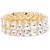 Gold-Plated-With-Clear-Crystal-Stretch-Bracelet-Gold Clear