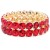 Gold-Plated-With-Red-Crystal-Stretch-Bracelet-Gold Red