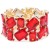 Gold-Plated-With-Red-Crystal-Stretch-Bracelet-Gold Red