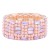 Rose-Gold-Plated-With-Pink-Color-Bead-Stretch-Bracelet-Rose Gold Pink
