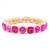 Gold-Plated-With-Fuchsia-Crystal-Stretch-Bracelets-Gold