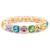 Gold-Plated-With-Multi-Crystal-Stretch-Bracelet-Gold