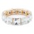 Gold-Plated-With-Clear-Crystal-Stretch-Bracelet-Gold