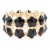 Gold-Plated-With-Black-Crystal-Stretch-Bracelet-Gold