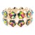 Gold-Plated-With-Green-AB-Crystal-Stretch-Bracelet-Green