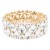 Gold-Plated-With-Clear-Crystal-Stretch-Bracelet-Gold