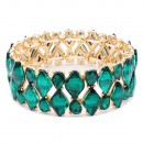 Gold Plated With Multi Crystal Stretch Bracelet