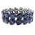 Gunmetal-Plated-With-Montana-Blue-Crystal--Stretch-Bracelet-Black