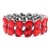 Gunmetal-Plated-With-Red-Crystal--Stretch-Bracelet-Black