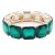 Gold-Plated-With-Green-Crystal-Stretch-Bracelet-Gold