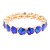 Gold-Plated-With-Blue-AB-Crystal-Stretch-Bracelet-Blue
