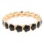 Gold-Plated-With-Black-Crystal-Stretch-Bracelet-Gold