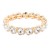 Gold-Plated-With-Clear-Crystal-Stretch-Bracelet-Gold