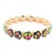 Gold-Plated-With-Green-AB-Crystal-Stretch-Bracelet-Green