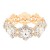 Gold-Plated-With-Clear-Crystal-Stretch-Bracelet-Gold