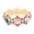 Gold-Plated-With-Multi-Color-Crystal-Stretch-Bracelet-Gold