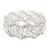 Rhodium-Plated-With-Clear-Crystal-Stretch-Bracelet-Rhodium