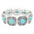 Anti-Silver-Plated-With-Turquoise-Stretch---Bracelet-Rhodium