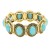 Anti-Gold-Plated-With-Turquoise-Stone-Stretch--Bracelet-Gold