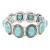 Anti-Silver-Plated-With-Turquoise-Stretch---Bracelet-Rhodium