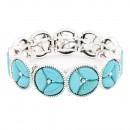 Anti Gold Plated With Turquoise Stone Stretch  Bracelet