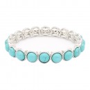 Anti Gold Plated With Turquoise Stone Stretch  Bracelet