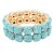 Anti-Gold-Plated-With-Turquoise-Stone-Stretch--Bracelet-Gold