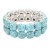 Anti-Silver-Plated-With-Turquoise-Stretch---Bracelet-Rhodium