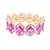 Gold-Plated-With-Ruby-Color-Crystal-Stretch-Bracelets-Gold