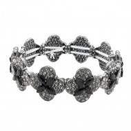 Black Color Clover Stretch Bracelets