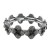 Black-Color-Clover-Stretch-Bracelets-Black