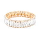 Gold Plated With Black Color Stretch Bracelets