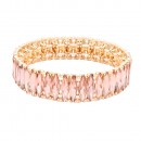 Gold Plated With Black Color Stretch Bracelets