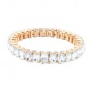 Rhodium Color With AB Color Crystal Stretch Bracelets
