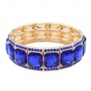 Stretch Bracelets. Gold with Black Color