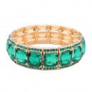 Stretch Bracelets. Gold with Black Color