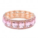 Stretch Bracelets. Gold with Black Color
