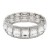 Stretch-Bracelets,-Silver-Clear-Color-Rhodium