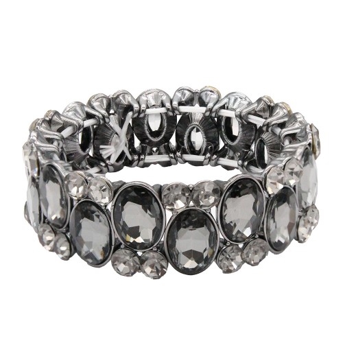 Stretch Bracelets. Black Diaond Color