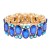 Stretch-Bracelets.-Gold-with-Blue-AB-Blue