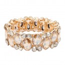 Stretch Bracelets. Gold With Multi Color