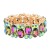 Stretch-Bracelets.-Gold-with-Green-AB-Green