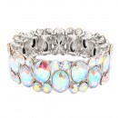 Stretch Bracelets. Gold With Multi Color