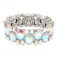 Stretch Bracelets. Silver AB Color