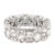 Stretch-Bracelets.-Silver-Clear-Rhodium
