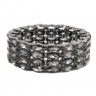 Stretch Bracelets. Black Diaond Color
