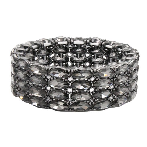 Stretch Bracelets. Black Diaond Color
