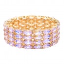 Stretch Bracelets. Silver AB Color