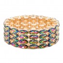 Stretch Bracelets. Silver AB Color