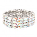 Stretch Bracelets. Silver AB Color